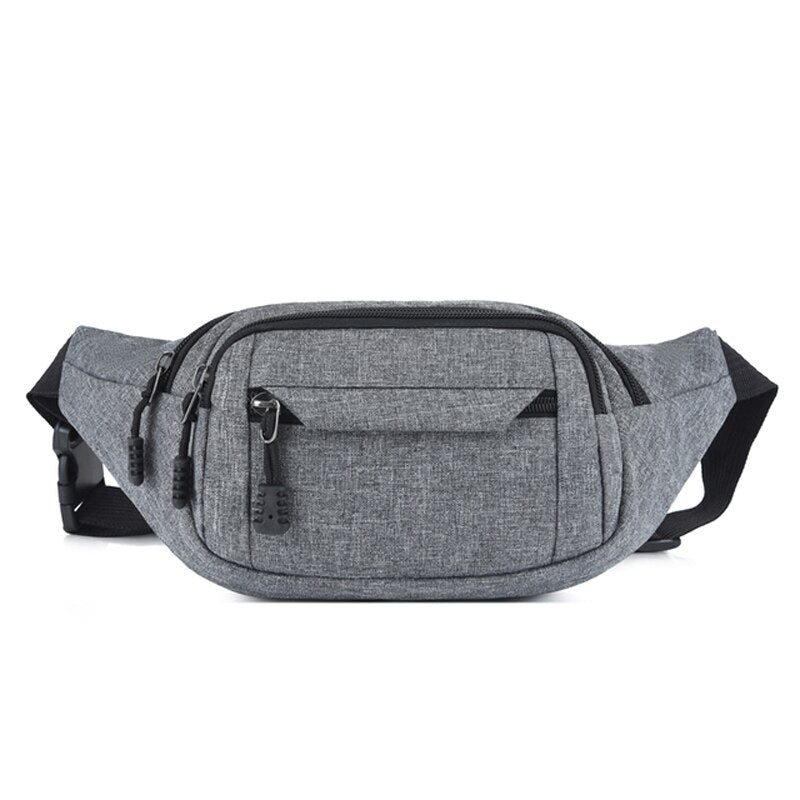 Men Women Bag Waist Fanny Pack For Female Male Waterproof Belt Bum Hip Belly Running Sport Shoulder Crossbody Cross Body Handbag