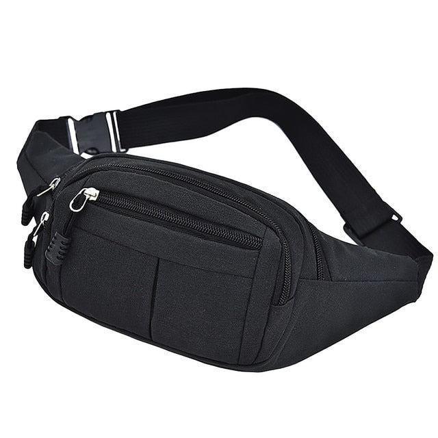 Men Women Bag Waist Fanny Pack For Female Male Waterproof Belt Bum Hip Belly Running Sport Shoulder Crossbody Cross Body Handbag