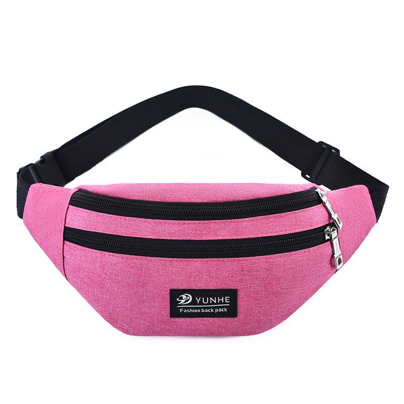 Men Women Bag Waist Fanny Pack For Female Male Waterproof Belt Bum Hip Belly Running Sport Shoulder Crossbody Cross Body Handbag