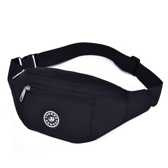 Men Women Bag Waist Fanny Pack For Female Male Waterproof Belt Bum Hip Belly Running Sport Shoulder Crossbody Cross Body Handbag