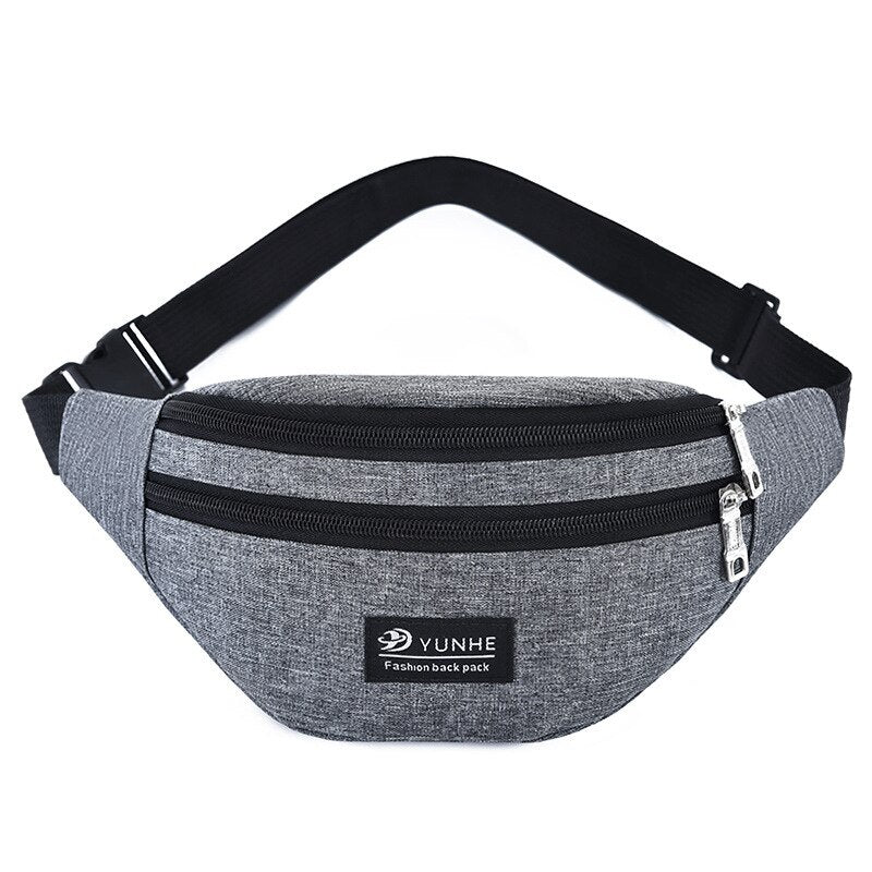 Men Women Bag Waist Fanny Pack For Female Male Waterproof Belt Bum Hip Belly Running Sport Shoulder Crossbody Cross Body Handbag