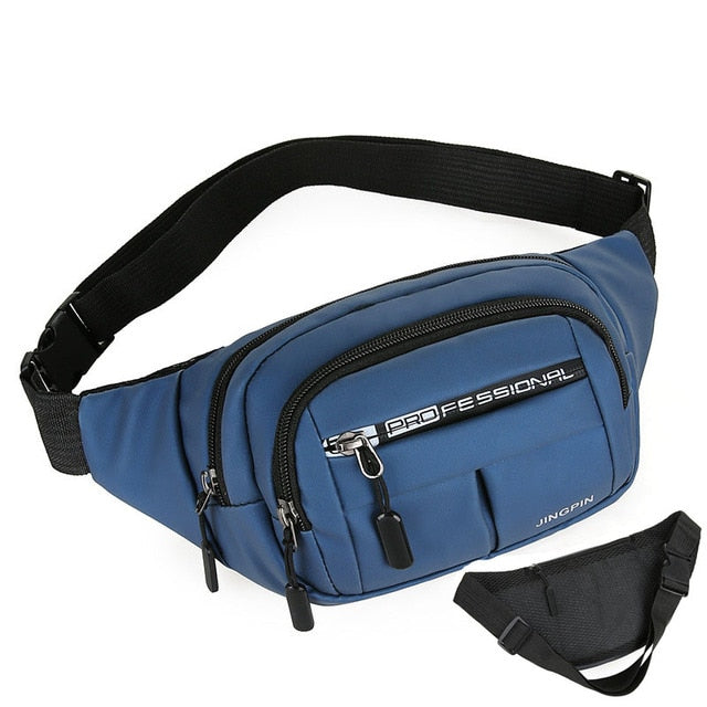 Men Women Bag Waist Fanny Pack For Female Male Waterproof Belt Bum Hip Belly Running Sport Shoulder Crossbody Cross Body Handbag